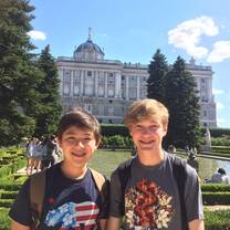 Two Horizons Abroad summer Spanish immersion students visiting Madrid's Royal Palace