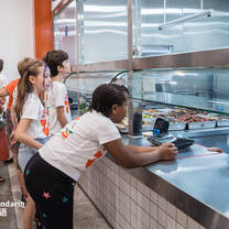 Campers ordering food 