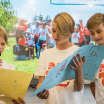 Campers presenting