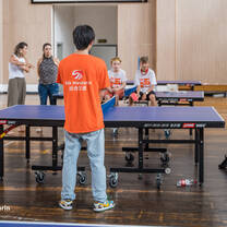 Campers playing Ping-pong
