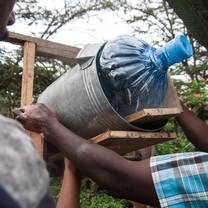 Making a water dispensation point