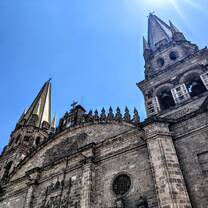 Towering cathedral in the heart of Guadalajara, Mexico 