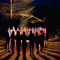 Closing campfire with all students
