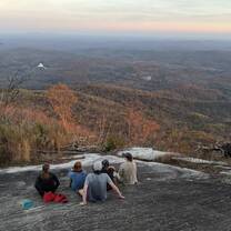 Enjoying a sunset during five-day student led backpack on the Foothills Trail