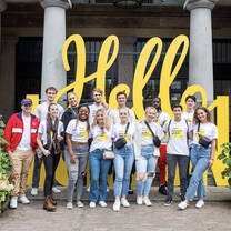 Students in London for a trip