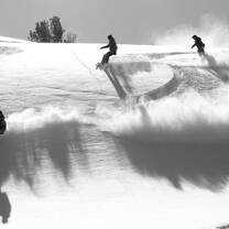 Group snowboarding in Whistler with Core Camps