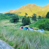 Volunteers wild camping in Scotland