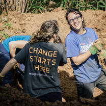 Volunteers working on projects in Nepal