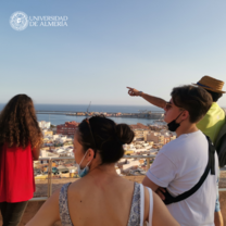 Students enjoying the views from Alcazaba de Almería