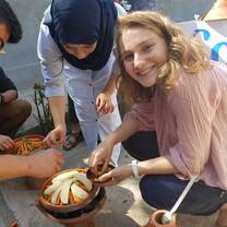 Preparing a tagine