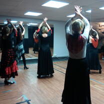 Students in Flamenco class