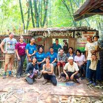Hosts and Students on a farm