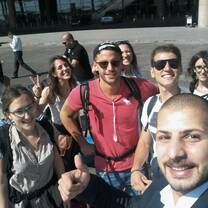 Welcoming new students at the airport