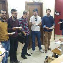 Weekly teachers-students gathering with traditional sweets and coffee 