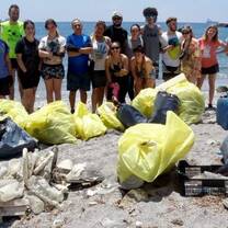 Volunteers at the Beach Cleaning Project in Bilbao