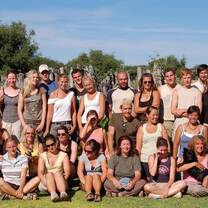 Group photo of volunteers in Namibia