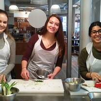 Students cooking 