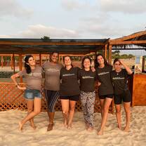 Hatchery team outside sea turtle hatchery