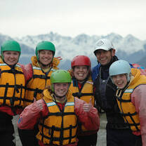 IFSA Students Rafting in New Zealand Rafting