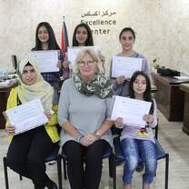 English for Palestinian kids at the center 