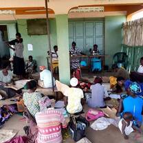 Women and girls in Sewing / Tailoring lessons