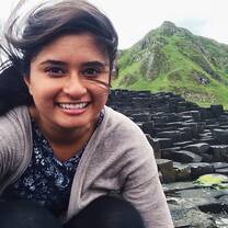 Ireland scenery and student