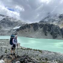 backpacking in the alpine