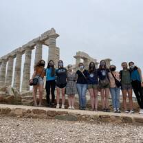 Group of students on-site