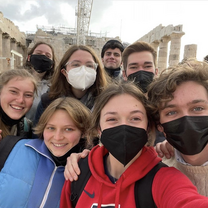 students at parthenon