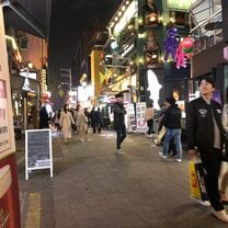 Night street market in South Korea