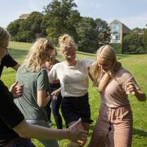 Students enjoying the summer weather
