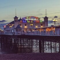 Brighton Pier during sunset