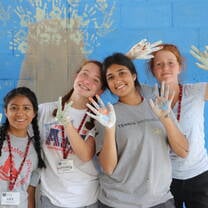 Painting the mural!