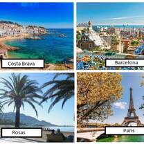 images of Costa Brava, Barcelona, Rosas and Paris
