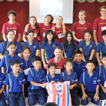 Teachers and Students enjoying english camp
