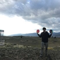Disc golfing in Montana