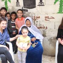 Visiting a refugee camp in Hebron
