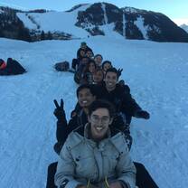 Participants skiing during their program!