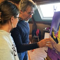 Painting class with professional artist Laurens Boersma