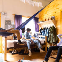 An off-grid student cabin