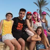 CAMPERS AT THE BEACH AT IBERIAN CAMPS
