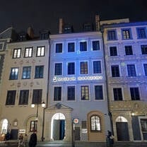 Museums in Warsaw at night time 