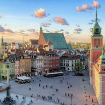 View of Warsaw's town centre