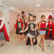 CAMPERS DURING REHEARSALS FOR MUSICAL PERFORMANCE AT IBERIAN CAMPS