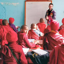 Teaching English to Buddhist Monks in Monasteries in Nepal
