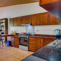Kitchen and library