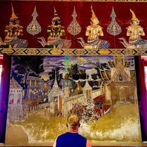 Teacher at an art gallery in Bangkok Thailand