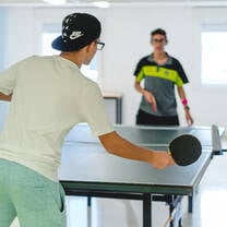 PLAYING TABLE TENNIS AT THE RESIDENCE IBERIAN CAMPS