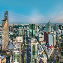 Scenic view of a Vietnamese city 