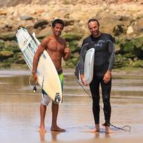 Surflessons during the surf instructor course in Morocco